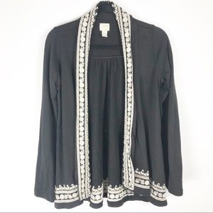 Lucky Brand Cardigan Sweater Jacket  Black XS